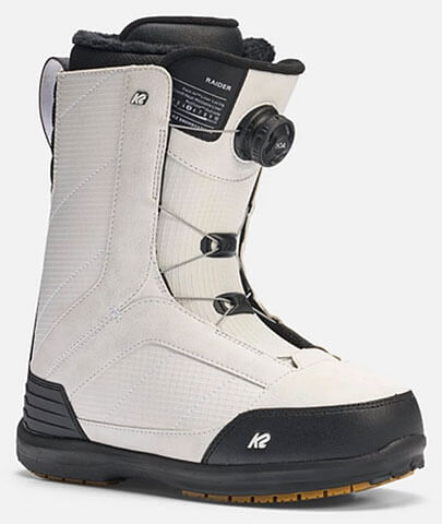 スノーボード初心者のターンやカービング、グラトリやパークの練習やステップアップにおすすめの人気フリースタイルブーツ K2「RAIDER」2025ｰ2026モデルの画像