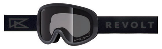 視界の広さ、柔軟性のあるフレーム、マグネット式で脱着が簡単なスナップバックル、某曇・防汚機能、乱反射を抑える偏光レンズに調光機能を併せ持つ目に優しいスノーボードゴーグル REVOLT SUPER LIGHT FRAME 25-26モデルの画像