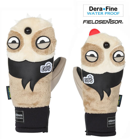 eb'sの人気キャラクターデザインスノーボード用ミトングローブ「KEMONO CHAN」の製品画像