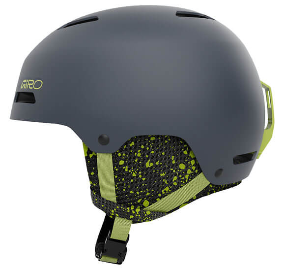 耐久性のあるハードシェルを採用したスケートスタイルのGIRO「CRUE」2025-2026モデルのキッズ向けスノーボードヘルメットの画像