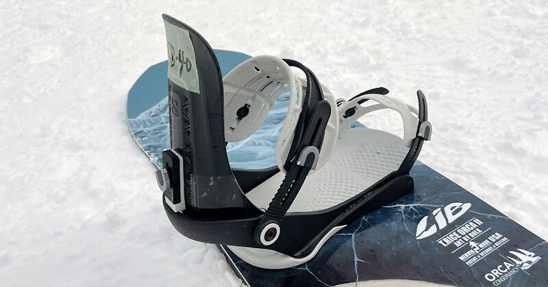 LIB TECH ORCAⅡ 26-27モデルに装着したSALOMON EDB MINDFULバインディング